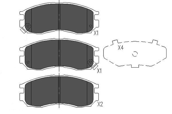 KAVO PARTS stabdžių trinkelių rinkinys, diskinis stabdys KBP-5502